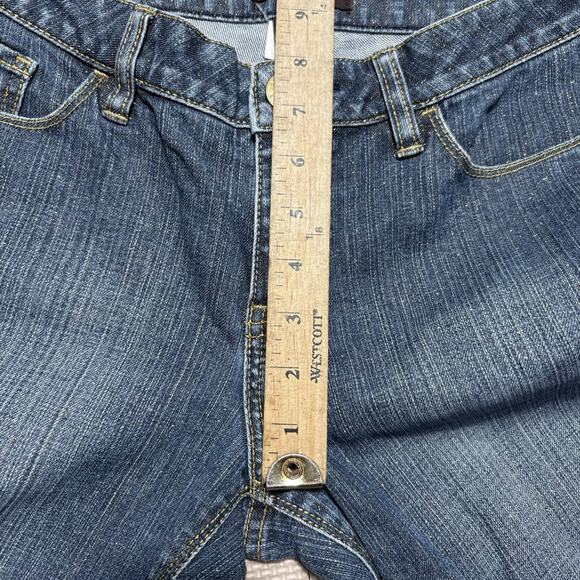 Christopher Blue Women’s Stretch Denim Straight Leg Jeans Sz 10 Gold Glitter - Picture 12 of 13